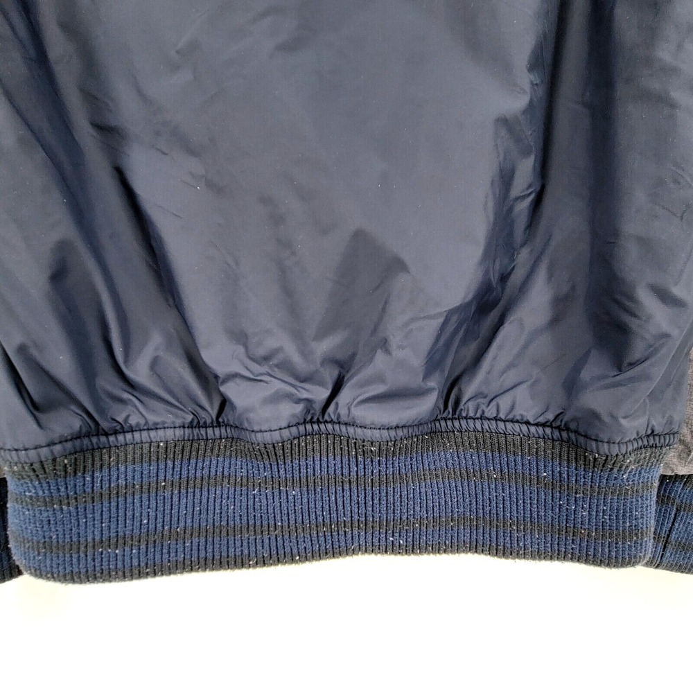 Hurley Men's Size Medium Blue Hooded Button Up Long Sleeve Jacket with Pockets - Picture 6 of 9